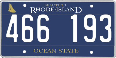 RI license plate 466193