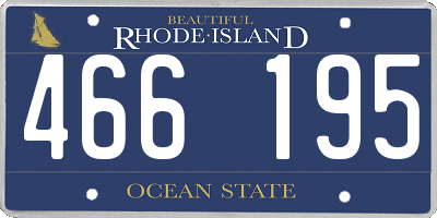RI license plate 466195
