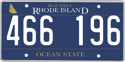 RI license plate 466196