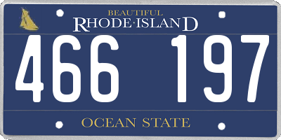 RI license plate 466197