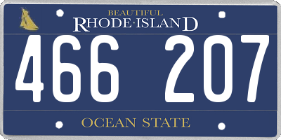 RI license plate 466207