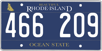 RI license plate 466209
