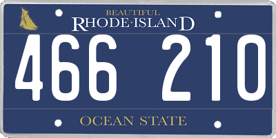 RI license plate 466210