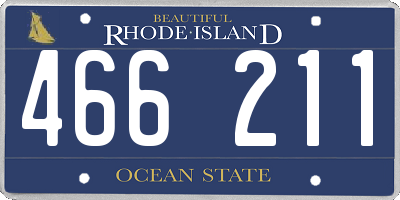 RI license plate 466211