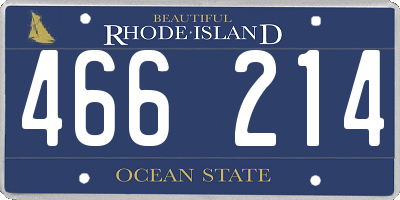 RI license plate 466214