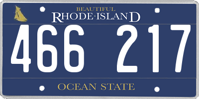 RI license plate 466217