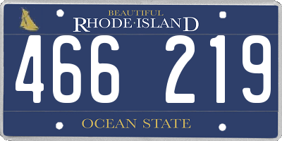 RI license plate 466219