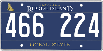 RI license plate 466224
