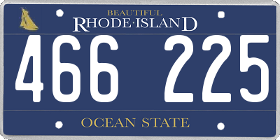 RI license plate 466225
