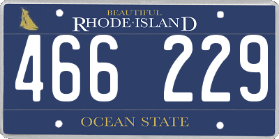 RI license plate 466229