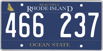 RI license plate 466237