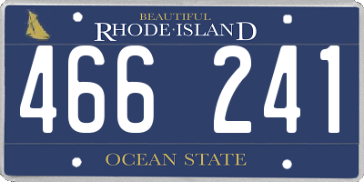 RI license plate 466241