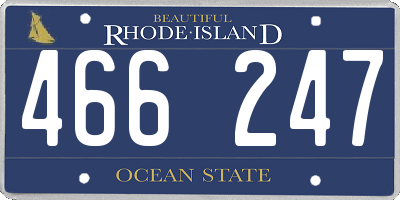 RI license plate 466247
