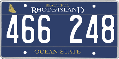 RI license plate 466248
