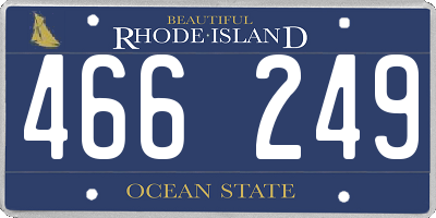 RI license plate 466249