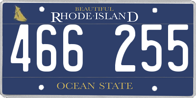 RI license plate 466255