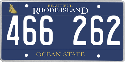 RI license plate 466262