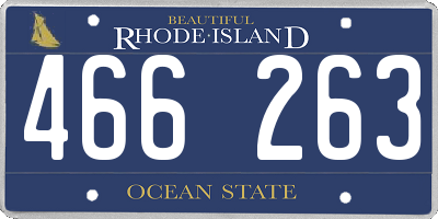 RI license plate 466263