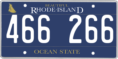 RI license plate 466266