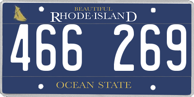 RI license plate 466269