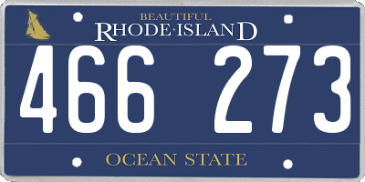 RI license plate 466273