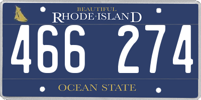 RI license plate 466274