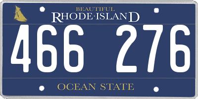 RI license plate 466276