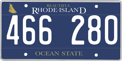 RI license plate 466280