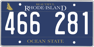 RI license plate 466281