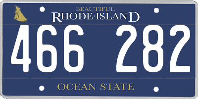 RI license plate 466282