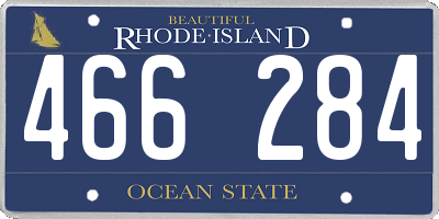 RI license plate 466284