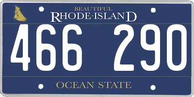 RI license plate 466290