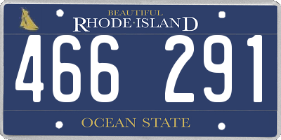 RI license plate 466291
