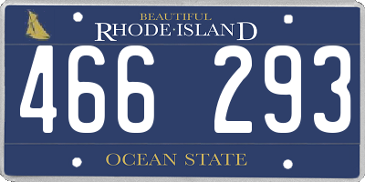 RI license plate 466293