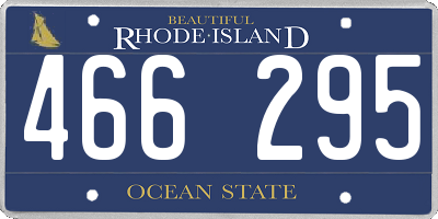 RI license plate 466295