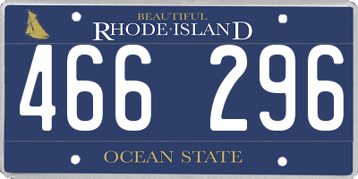 RI license plate 466296