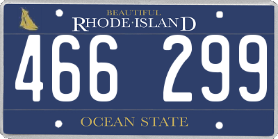 RI license plate 466299