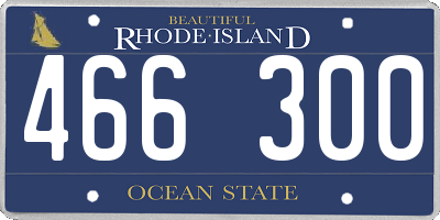 RI license plate 466300