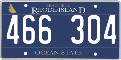 RI license plate 466304