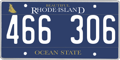 RI license plate 466306