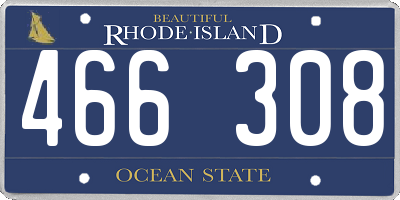 RI license plate 466308