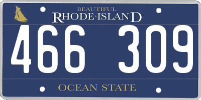 RI license plate 466309