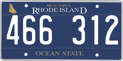 RI license plate 466312