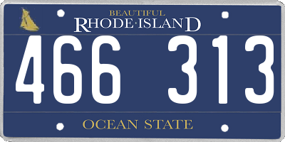 RI license plate 466313