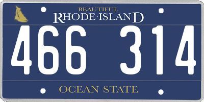 RI license plate 466314