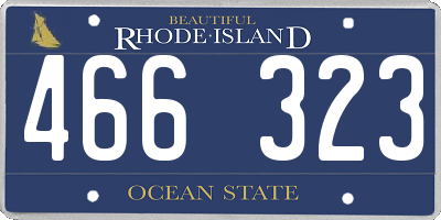 RI license plate 466323