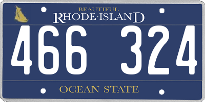 RI license plate 466324