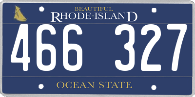 RI license plate 466327