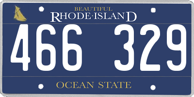RI license plate 466329