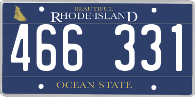 RI license plate 466331